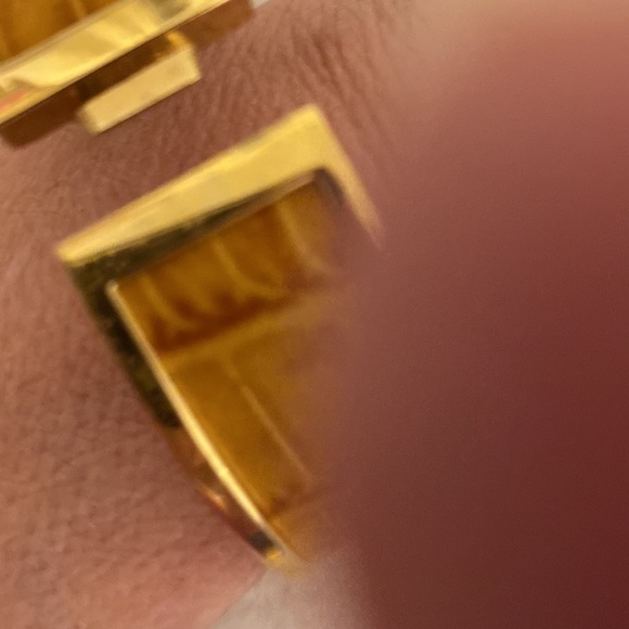 Vintage KJL bangle watch ? Leather around bangle& a little bling  ! SIZE small - Picture 5 of 8